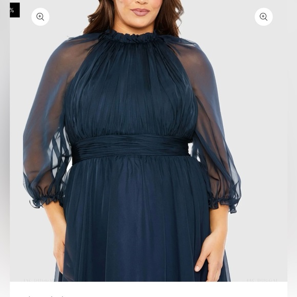 Mac Duggal Gown Midnight Blue 18W - Picture 9 of 9